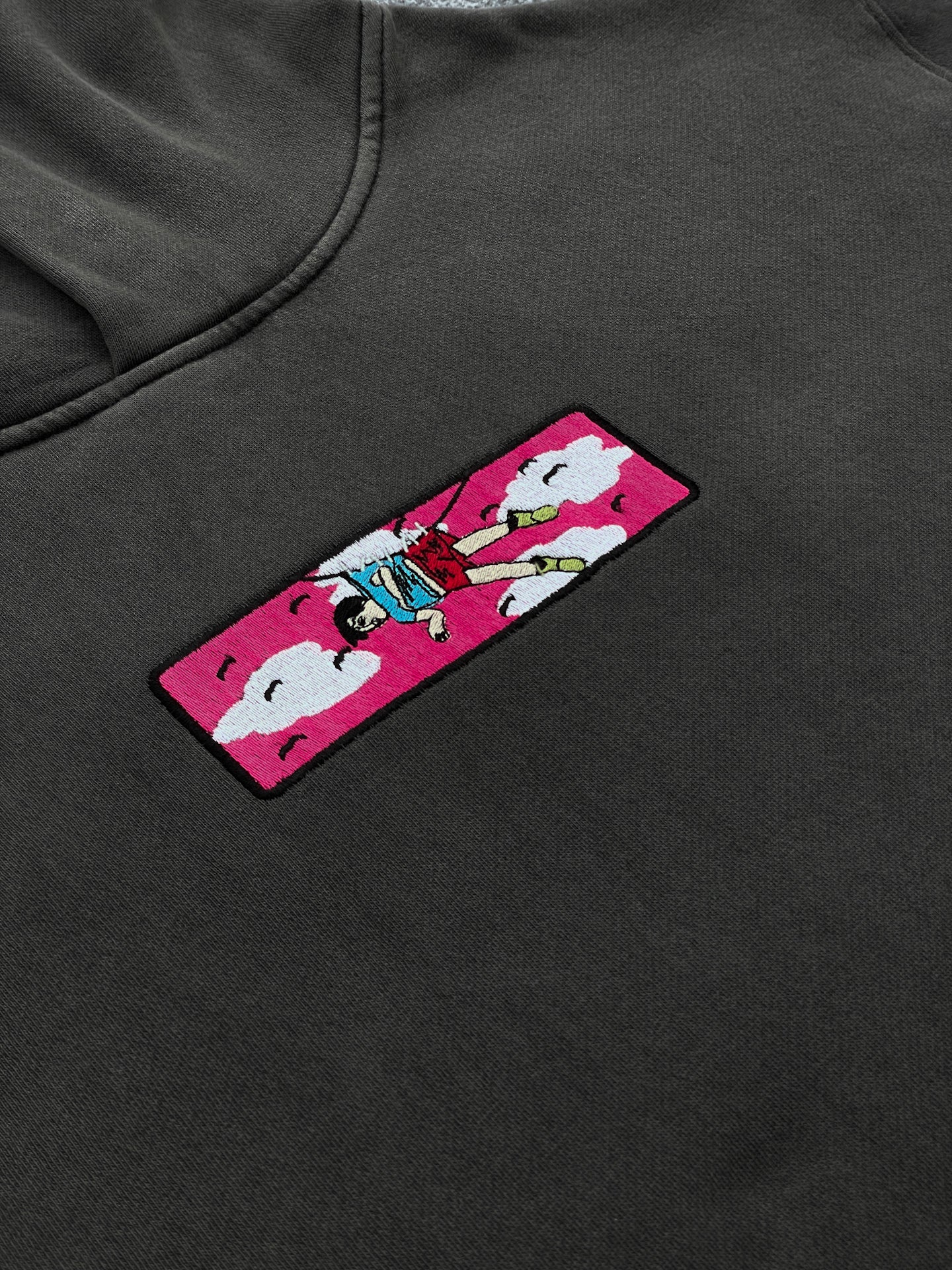 HANGING BOY HOODIE - FADED BLACK